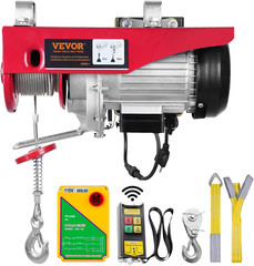 880Lbs Electric Hoist with Wireless Remote Control, 110V Electric Hoist with Rem