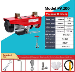 Mini Electric Hoist 220V Home Use Crane Hoist Small 1 Ton 0.5 Ton Home Use