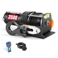 3500lb Electric Power Winch Kit Synthetic Rope Waterproof IP65 with Wireless …