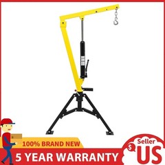 1000 Lbs Hydraulic Pickup Truck Crane , 360° Swivel Hitch Lifting Mounted Crane