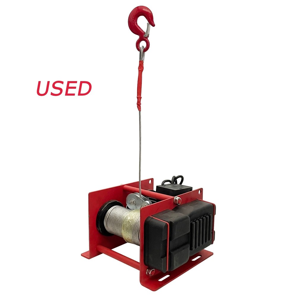 Used Electric Hoist Winch Crane Wire Rope Winding Machine 881-1763lbs 220V