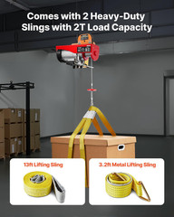Electric Hoist 1760Lbs with 14Ft Wired Remote Control, Electric Hoist 110 Volt w