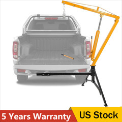 💎1000 lbs Hydraulic Pickup Truck Crane Hitch Mounted Crane 360° Swivel Hoist Li