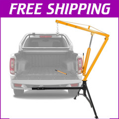 ❤️1000 lbs Hydraulic Pickup Truck Crane Hitch Mounted Crane 360° Swivel Hoist Li