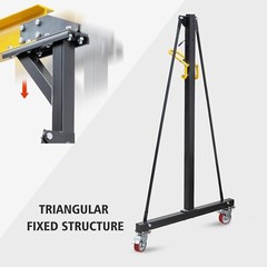 Portable Adjustable Steel Gantry Crane 97″ to 141″ Shop Lift 2200/4400lb Load