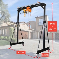 Electrical Adjustable Gantry Crane with Electrical Hoist and Trolley 2200 Lbs…