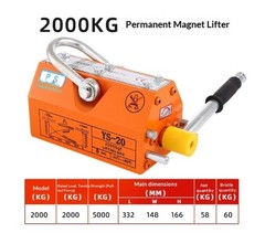 Permanent Magnet Lifter 600KG 1t 400T Powerful Magnetic Hoist 2-Ton Magnet