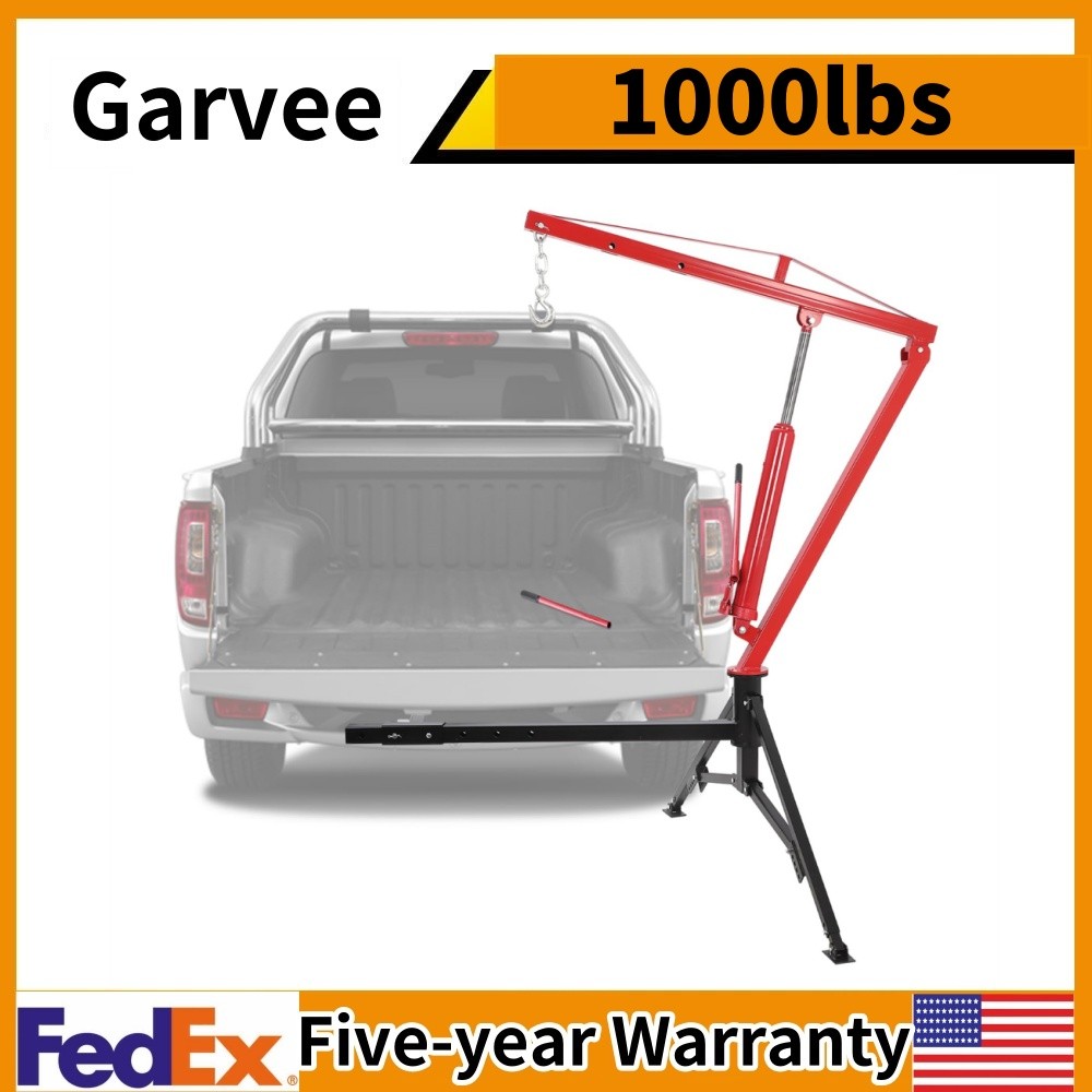 🔥⏭⏸⏯Hydraulic Hitch-Mount Truck Crane Professional 2″ Hitch Receiver 1000lbs(MA
