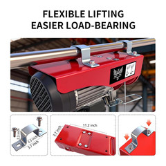 Electric Hoist, 2200 Lbs 110V Electric Winch with 14 Ft Wired Remote Control, 40