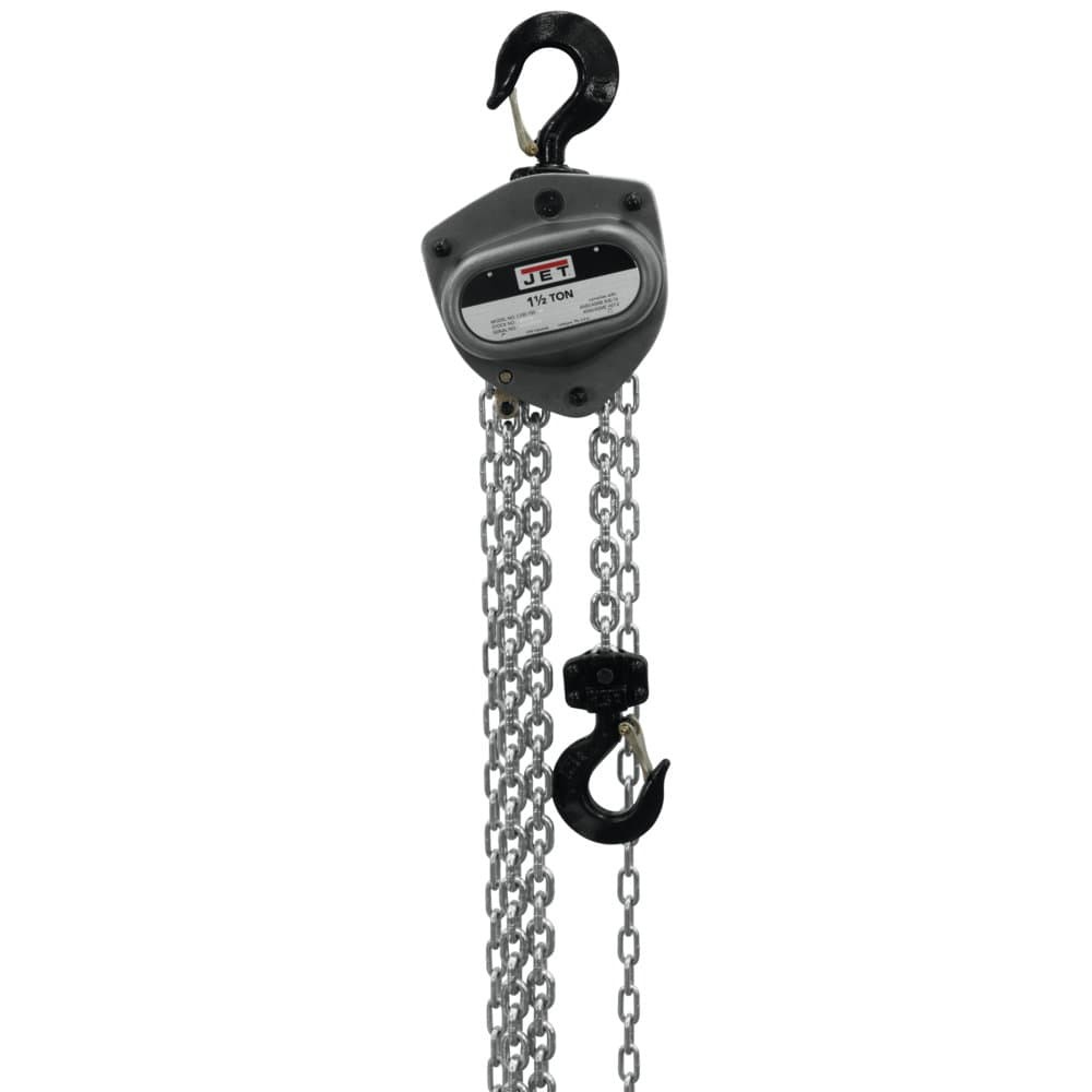 Jet JT9-101100 L-100 1-1/2 Ton Hand Chain Hoist 10ft Lift Overload