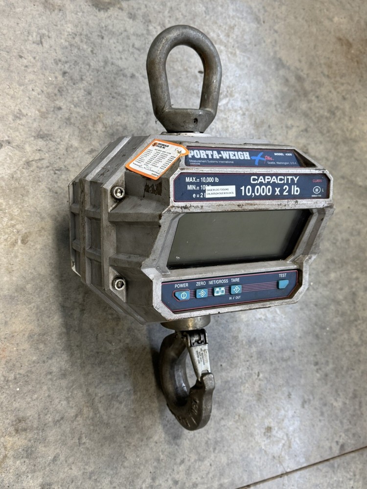 Porta-Weigh X-Plus MSI-4300 10,000 X 2 lbs Hanging Portable Crane Scale Hoist