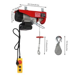 Electric Hoist Winch Lifting 440Lbs Engine Crane Ceiling Pulley Crane 480W