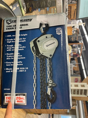 NEW-STRONGWAY 1,100 lb. Manual Chain Hoist 20 ft. Grade 80 High Level St