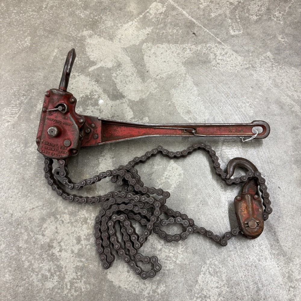 Coffing Company Ratchet Lever Chain Hoist 1 Chain 3/4 TON 2 Chains 1 1/2 TON