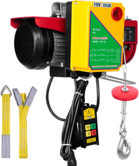 880Lbs Electric Hoist with Wireless Remote Control, 110V Electric Hoist with Rem