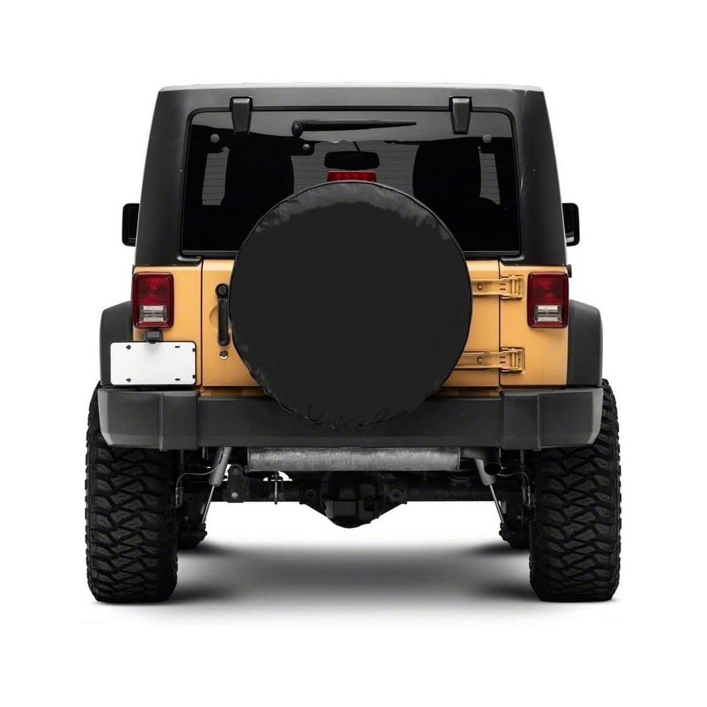Black Spare Tire Cover, Spare Wheel Cover for Jeep Wrangler, Ford Bronco, Hum…