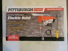 PITTSBURGH 62854 OEM 880 LBS. REMOTE CONTROLLED ELECTRIC HOIST