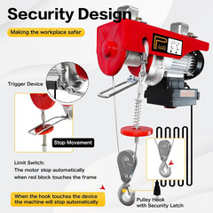262Ft Wireless Remote Control,Electric Winch Single/Double Slings with Emergenc