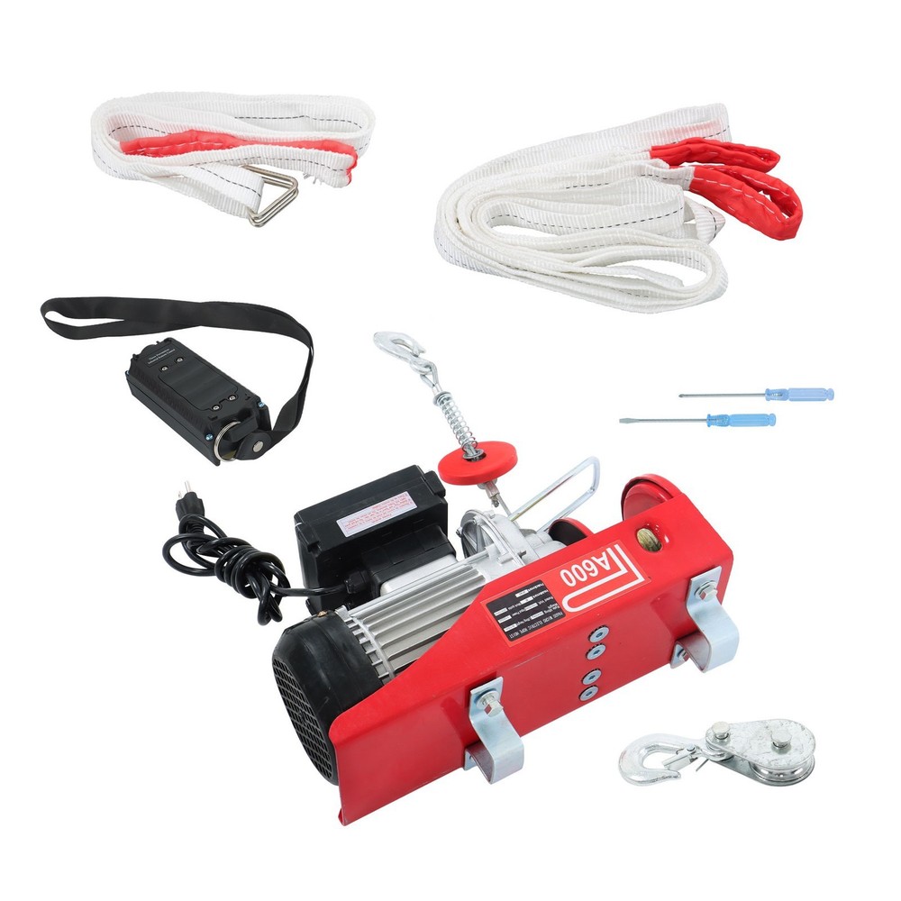 110V Mini Electric Hoist PA600 1320lbs & Wireless Remote Control Height 20-40ft