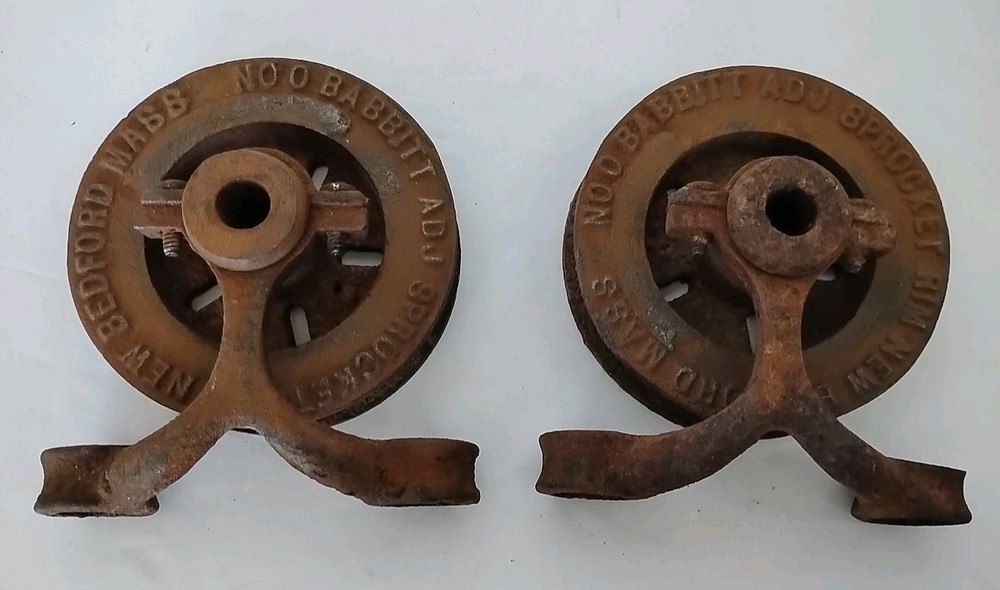 No. 0 Babbit Adjustable Chain Sprocket Rim New Bedford Mass Lot Of 2