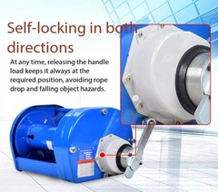 Manual Winch, Bidirectional Self-Locking, Heavy-Duty Winch, Hoist, Small Crane