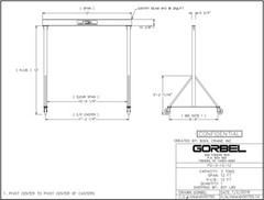 GORBEL FIXED GANTRY CRANE – 3 TON CAPACITY, SPAN 12 FT, HUB 12 FT
