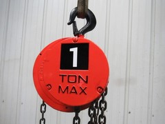 CM Cyclone Model S 1 Ton Manual Chain Fall Hoist 19′ Lift w/Load Limiter Tested