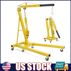 2 Ton Folding Engine Hoist Hydraulic Cherry Picker Shop Crane Hoist Lift 4400lbs