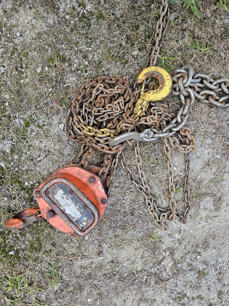DUFF NORTON LYNX LHH-1A 1 TON MANUAL CHAIN HOIST 20′ LIFT