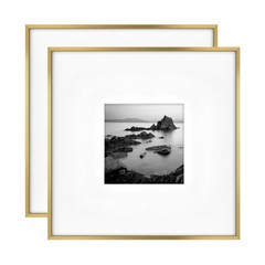 MCS Master & Co. Foundry Metal 18×18 Matted Picture Frame with 8×8 Photo Disp…
