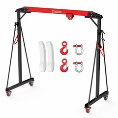 Portable Gantry Crane 1 Ton 2200 LBS, Adjustable Steel Lift Crane with Locking