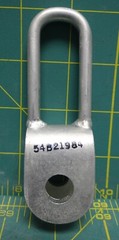 Rectangle U-Bar, Bungee Ring Tie Down, 4 Inch x 1-1/4 Inch (1/2 Bolt Holes)