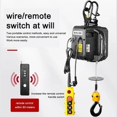 Electric Hoist 220V Wireless Remote Control Household Portable Small Crane