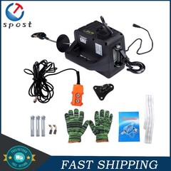1500W 2-in-1 Portable Electric Hoist Power Winch 1100 lbs Wired Remote Control