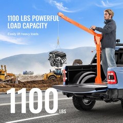 Electric Pickup Truck Crane Hoist Crane 1100 lbs 360° Swivel Hoist Lift
