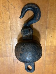 DRH Johnson Crane Non Swivel Overhaul Headache Ball & 3 Ton Crosby Lifting Hook