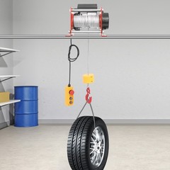 Electric Hoist with Long Steel Wire Rope 10.43×10.63×9.84 in 881LBS 110V Red