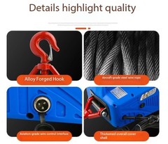 Miniature Electric Hoist 220v Crane Portable Remote Control Home Crane Lifter