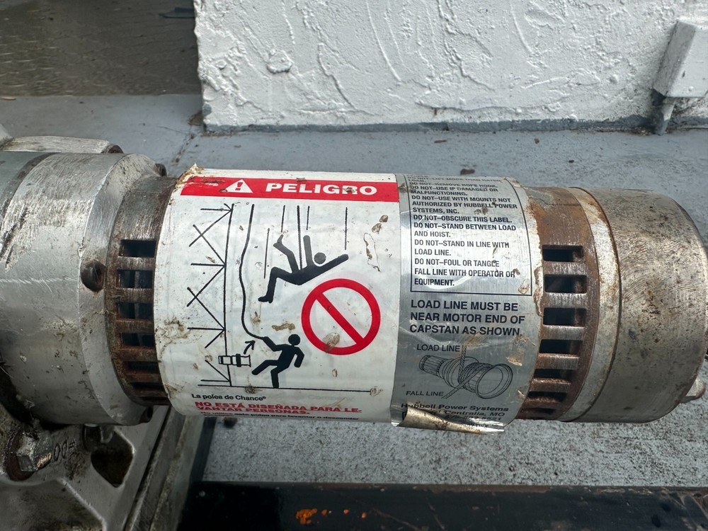 capstan hoist c308-1170 CAPSTAN HOIST 1000LBS WITH PEDALAND SWIVEL HOISTING MOUN
