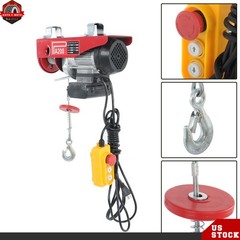PA200 Electric Hoist 440lbs w/ 14ft Remote, Dual Hook System, 110V 510W Motor