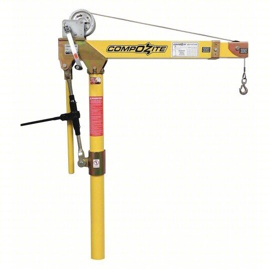 OZ LIFTING PRODUCTS OZ1200DAV COMPOZITE DAVIT CRANE, ELECTRIC WINCH 49P538 NEW!!