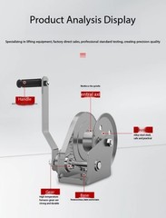 Manual Hand Winch Self Locking Small Home Hoist Crane Towing Winch Puller