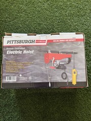 PITTSBURGH AUTOMOTIVE, ELECTRIC HOIST, 60346, 440 LB, W/ JET TROLLEY, 1/2 TON