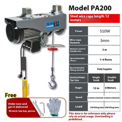 Miniature Electric Hoist 220v Household Small Crane Loader Winch Crane Site