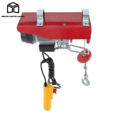 440lbs/200kg Mini Electric Hoist Single/Double Slings 6.6ft Wired Remote Control