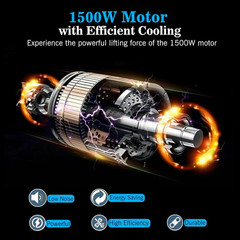 3-In-1 Electric Hoist Winch,1100Lb Portable Electric Winch with Double Hooks,110