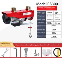 Electric Hoist Home Use Small Crane Lifting Machine Winch Hoist Crane 220V