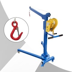 Portable Folding Hand Crane (1100LBS Capacity, 34.65-45.28” Telescopic Arm)