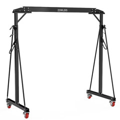 IdealHouse 1 Ton Adjustable Gantry Crane 2200 lbs Portable Shop Crane Frame