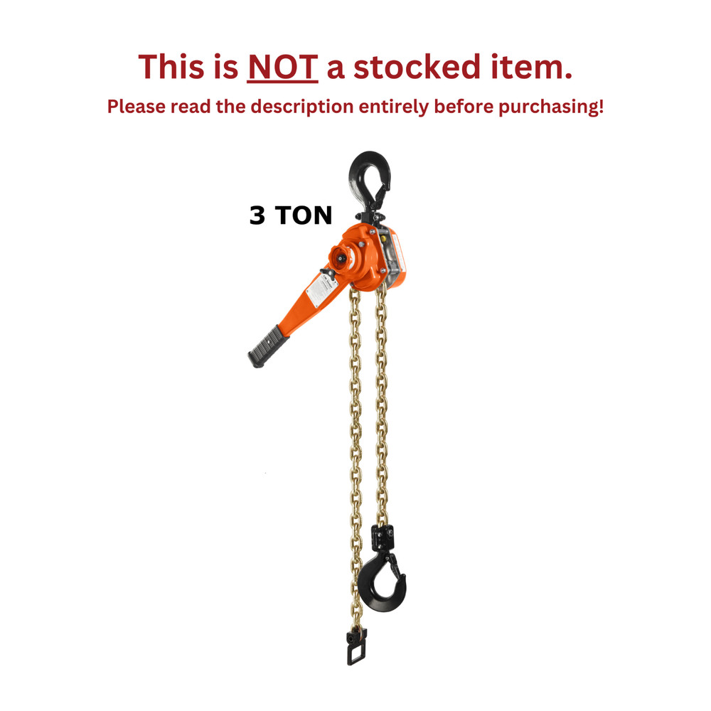 CMCO – BANDIT RATCHET LEVER HOIST – 3 TON CAPACITY – 20 FT LIFT